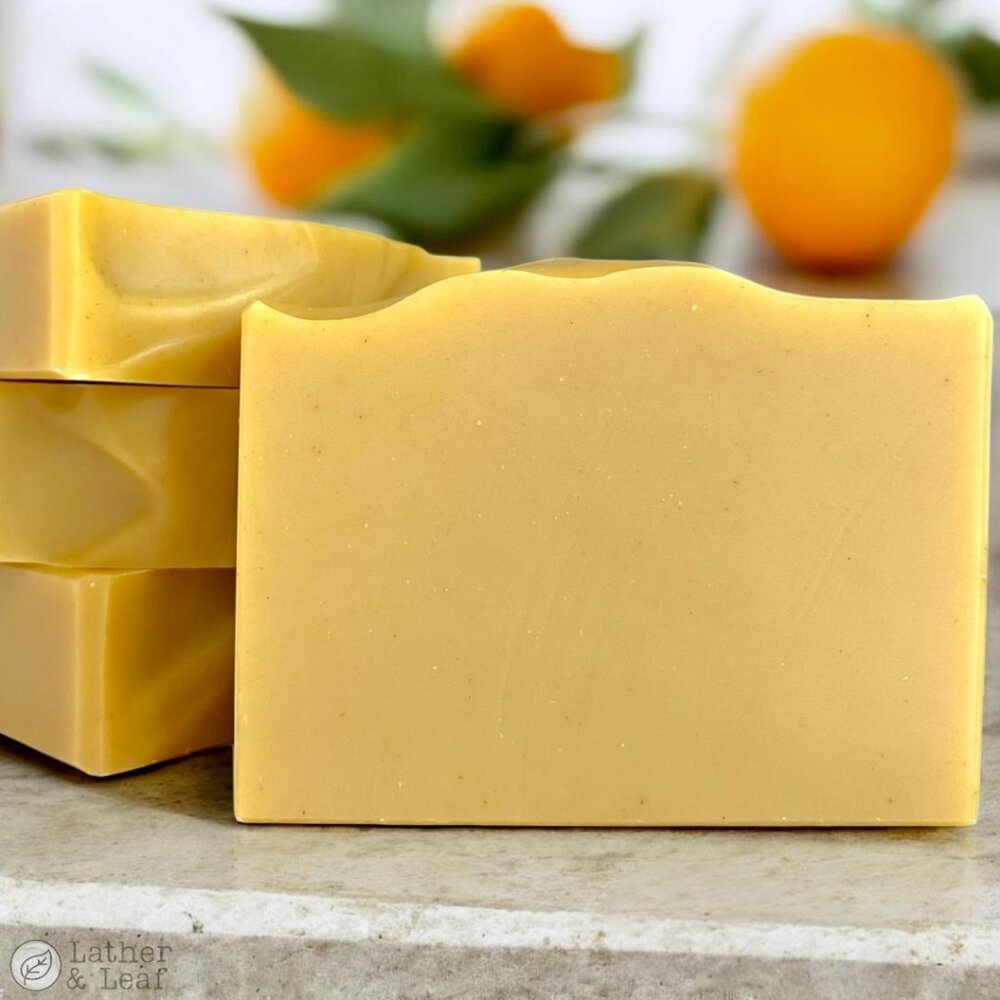 Sweet Orange Cold Process Soap Natural Handcrafted Artisan Soap Bar